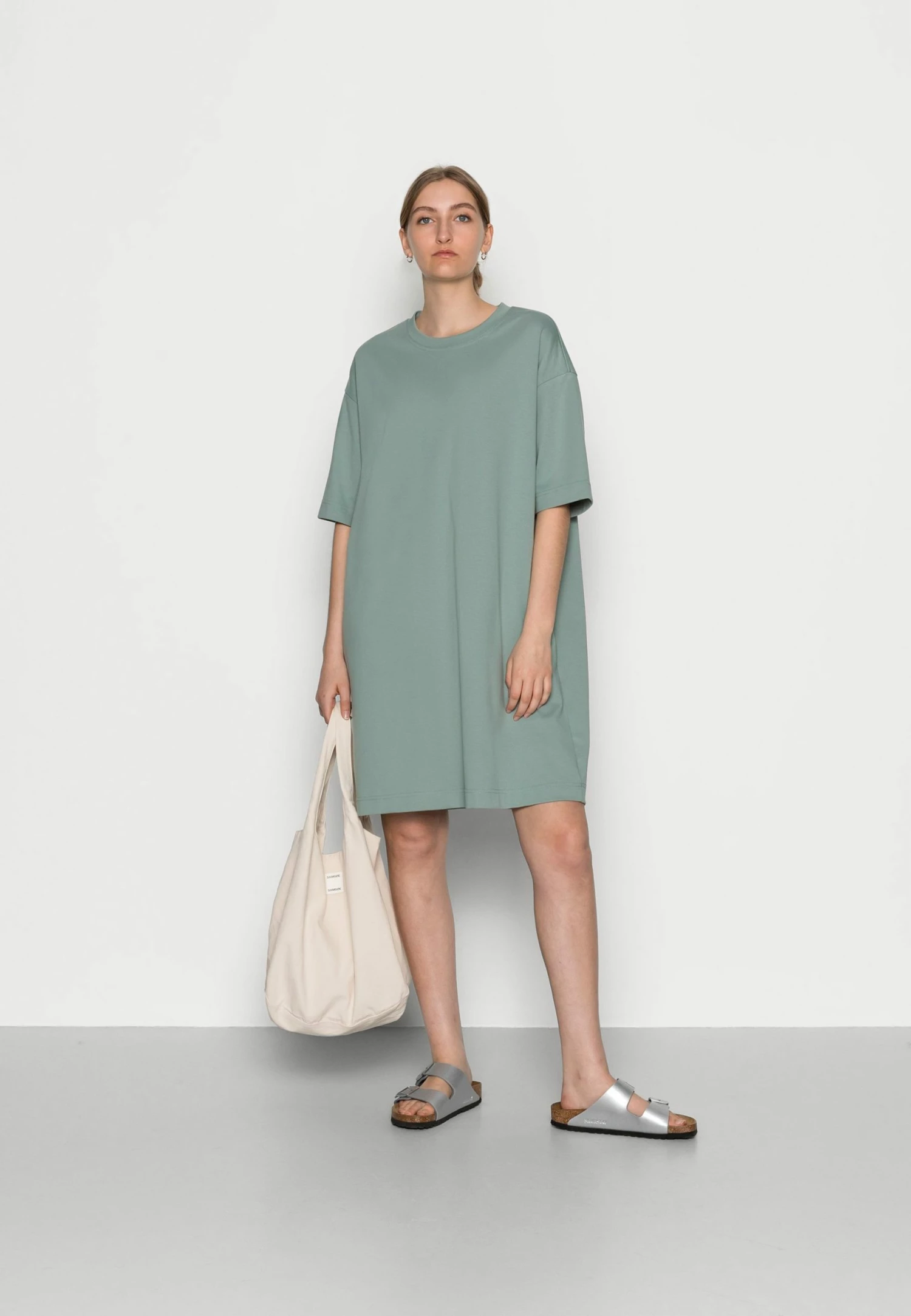 De gros 😀 Qualité garantie 100% ARKET Robe en jersey👗 dress col rond women 🎁 4 De gros 😀 Qualité garantie 100% ARKET Robe en jersey👗 dress col rond women 🎁 – Image 2